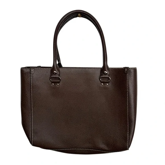 Kate Spade New York Brown Pebbled Leather Tote Bag Classic‎ Y2K VTG Designer - Picture 5 of 12